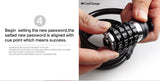 Mountain Bicycle Lock Portable Combination - Jo-products,  - cycling & fishing, 